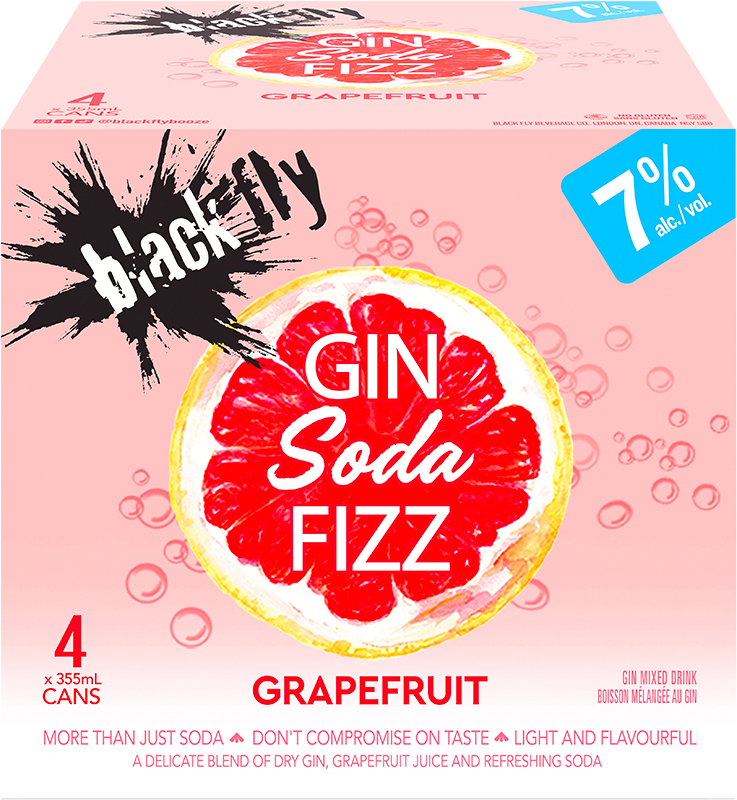 BCLIQUOR Black Fly - Grapefruit Gin Soda Fizz Can