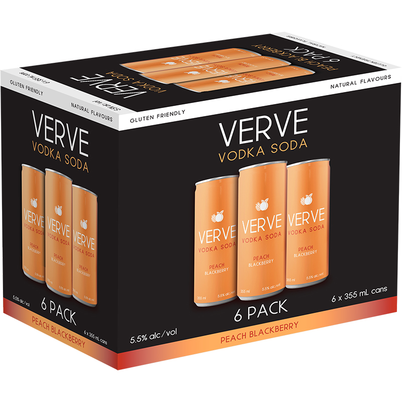 BCLIQUOR Verve - Vodka Peach Blackberry Can