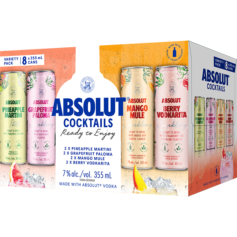 BCLIQUOR Absolut - Cocktails Variety Pack Can