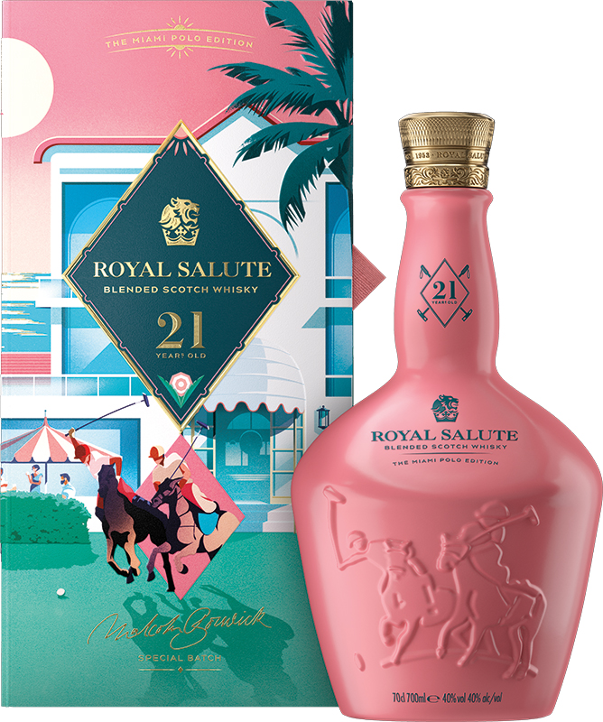 BCLIQUOR Chivas Brothers - 21 Year Old Royal Salute Miami Polo Editio