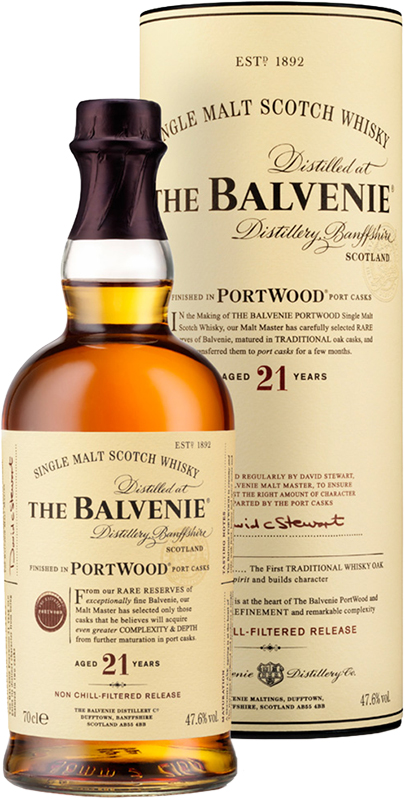 BALVENIE - 21 YEAR OLD PORTWOOD Scottish Whisky / Whiskey