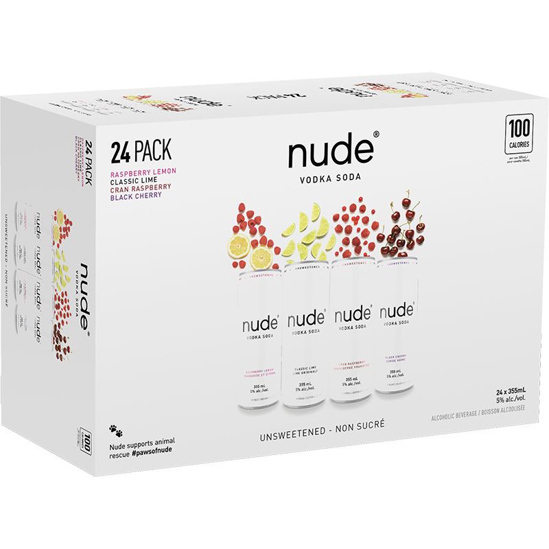 NUDE VODKA SODA 24 PACK MIXER CAN Canadian Coolers