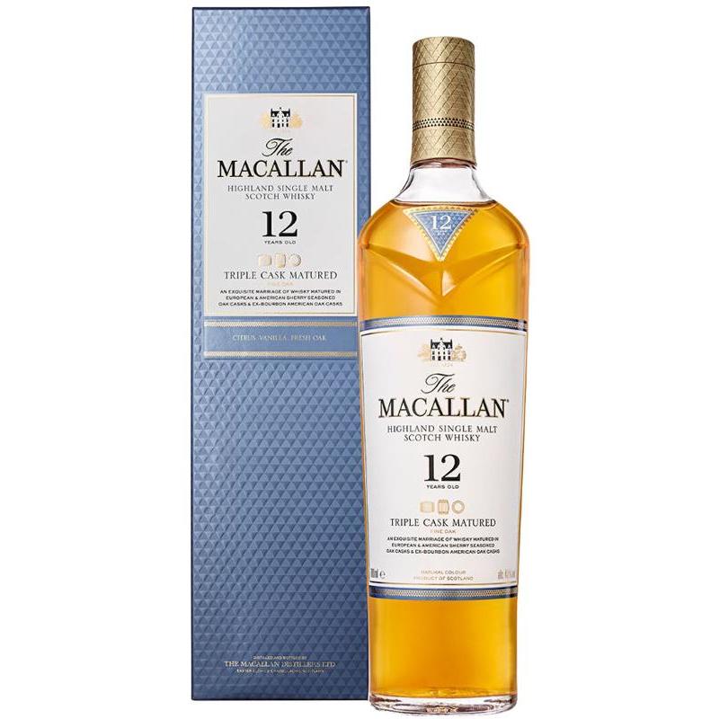 MACALLAN - TRIPLE CASK 12 YEAR OLD Scottish Whisky / Whiskey