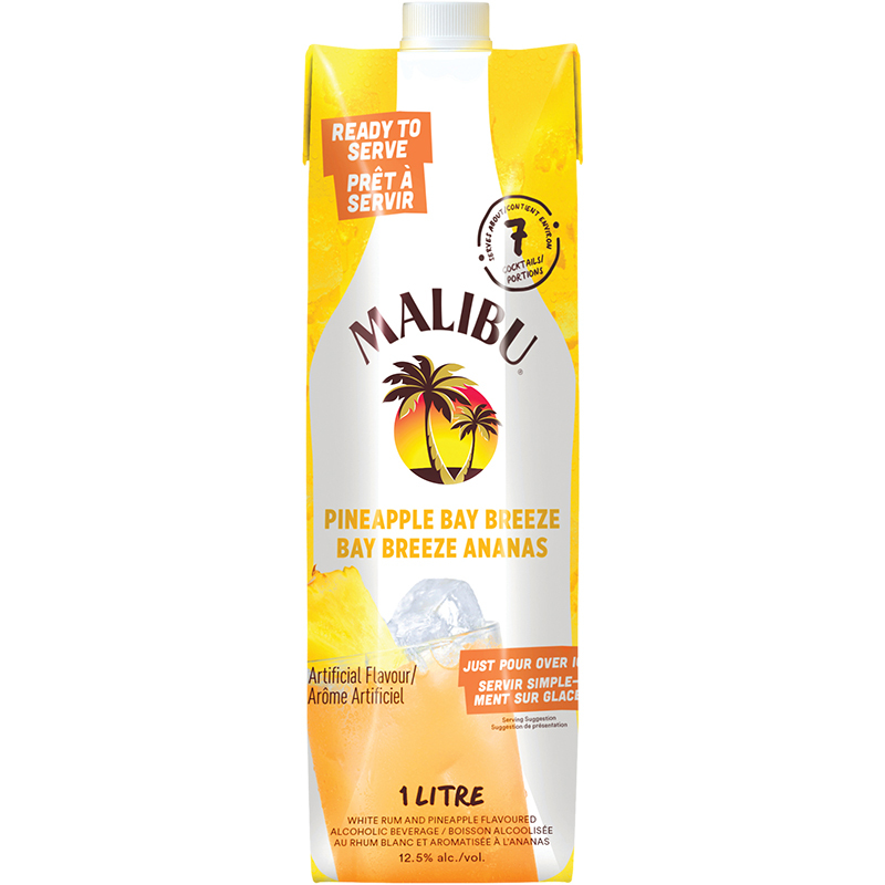 MALIBU - PINAPPLE BAY BREEZE TETRA PACK Canadian Other Spirits