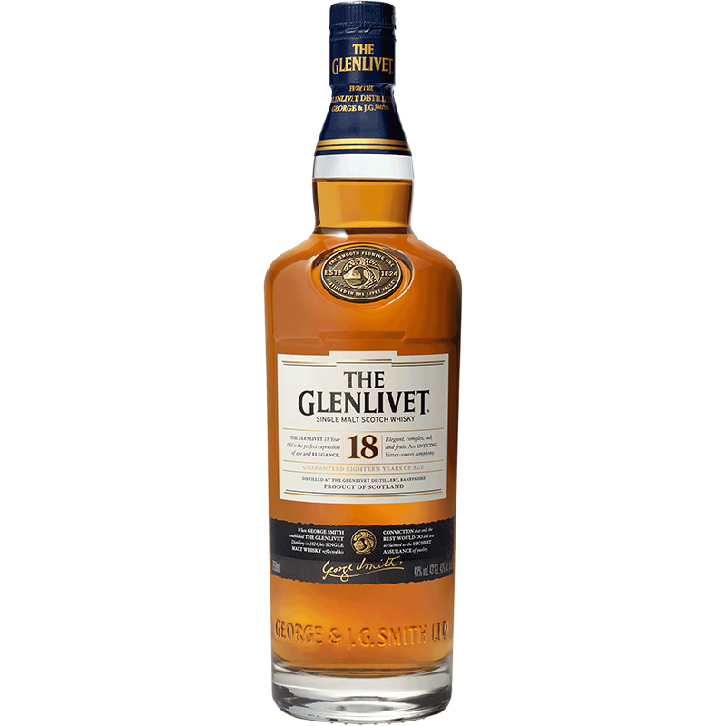 GLENLIVET - 18 YEAR OLD Scottish Whisky / Whiskey