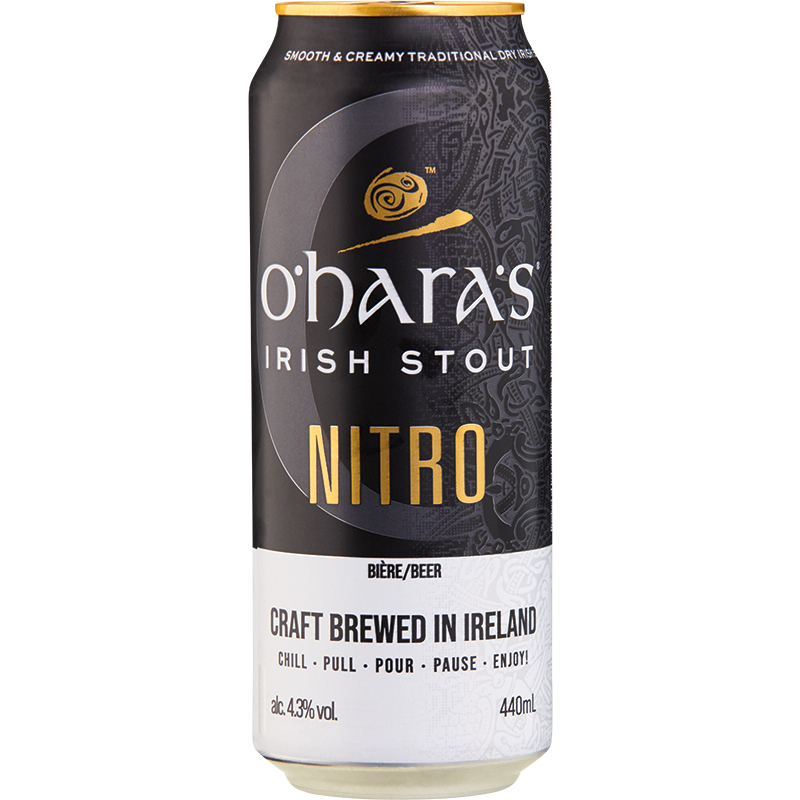 Carlow Brewing Oharas Irish Stout Nitro Can Irish Import Beer