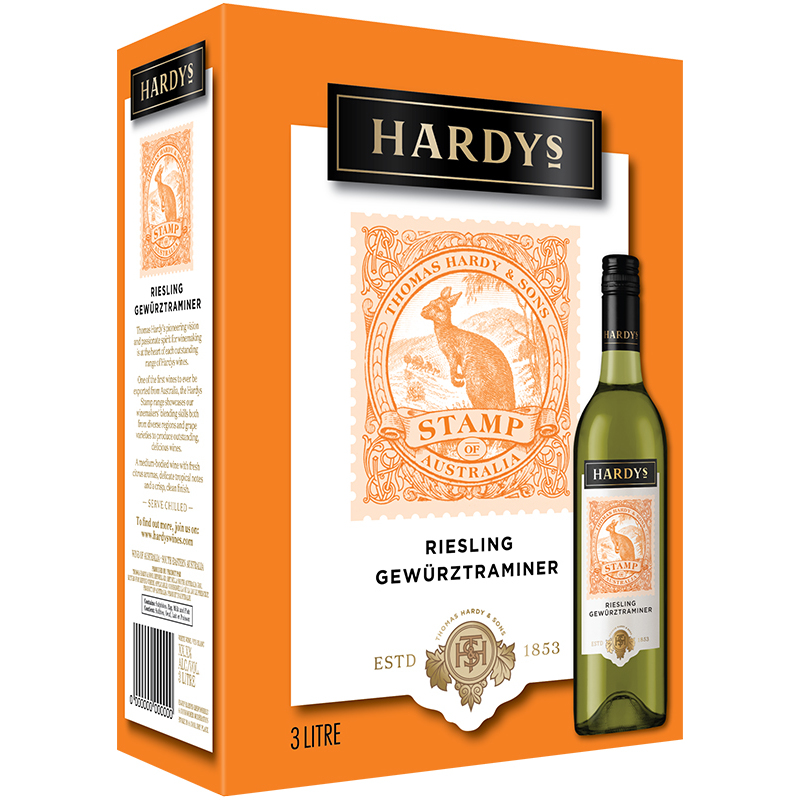 wine hardys stamp riesling australian gewurztraminer