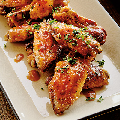 Maple Mustard Glazed Chicken Wings Bcliquor